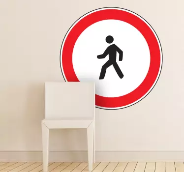 Sticker decorativo divieto pedoni - TenStickers