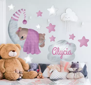 Adesivo da parete personalizzato orsacchiotto - TenStickers