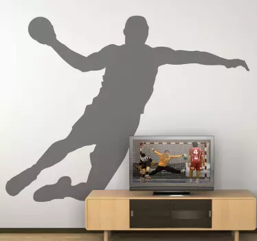 Adesivo murale silhouette pallamano - TenStickers
