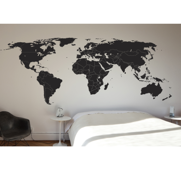 Sticker mappamondo frontiere - TenStickers