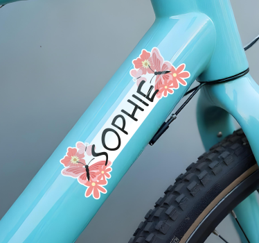 Adesivi animali per bambini farfalla e fiore felici - TenStickers