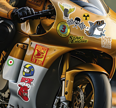Adesivo per moto pacchetto di progettazione di bombe - TenStickers
