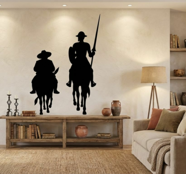 Sticker decorativo silhouette Don Chisciotte - TenStickers