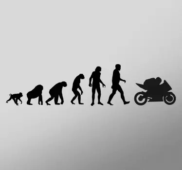 Adesivo evoluzione motociclista - TenStickers