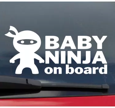 Adesivi animali per bambini avviso ninja baby - TenStickers