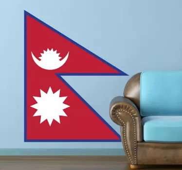 Adesivi animali per bambini bandiera nazionale del nepal - TenStickers