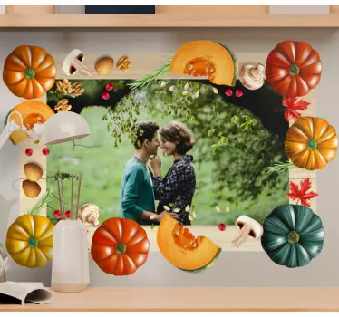 Adesivi animali per bambini bordo ispirato alla zucca - TenStickers