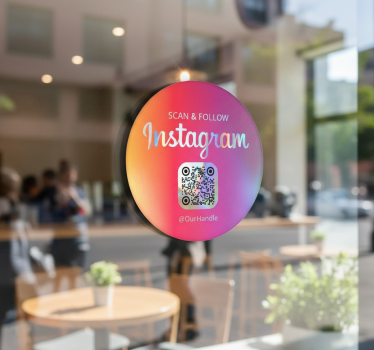 Adesivi animali per bambini codice qr arcobaleno instagram - TenStickers