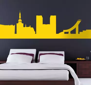 Adesivi animali per bambini contorno skyline metropolitano - TenStickers