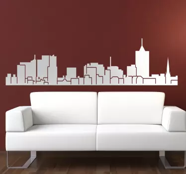 Adesivi animali per bambini design silhouette città - TenStickers