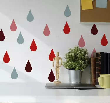 Adesivi animali per bambini elementi goccia colorati - TenStickers