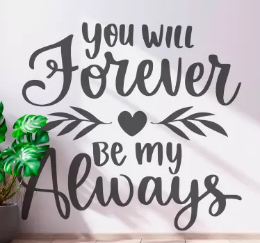 Adesivi animali per bambini espressione d'amore eterna - TenStickers