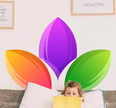 Adesivi animali per bambini forme di foglie colorate - TenStickers