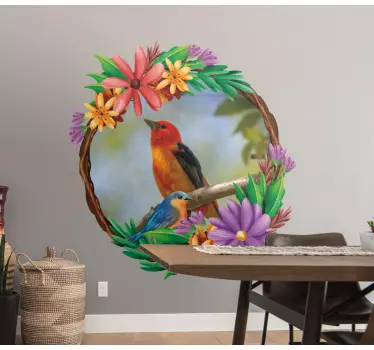 Adesivi animali per bambini illustrazioni aviarie vivaci - TenStickers