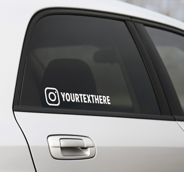 Adesivo per auto nome utente instagram - TenStickers