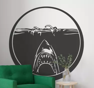 Adesivi animali per bambini scena subacquea squalo - TenStickers