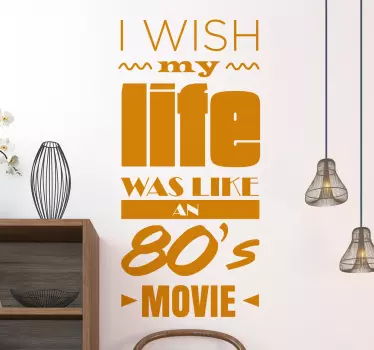 Adesivi anni 80 testo - TenStickers