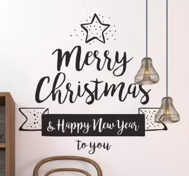 Adesivi auguri natalizi EN - TenStickers