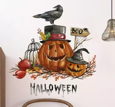Adesivi decorativi zucche terrificanti - TenStickers