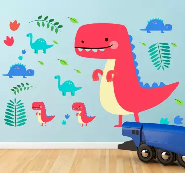 Adesivo animale dinosauri per bambini - TenStickers