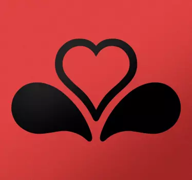 Adesivo amore cuore e gocce - TenStickers