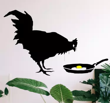 Adesivo arte Pollo e uova banky - TenStickers