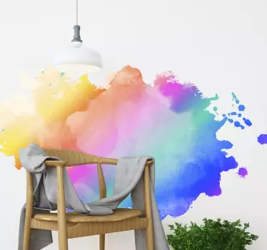 Adesivo astratto effetto splash colorato - TenStickers