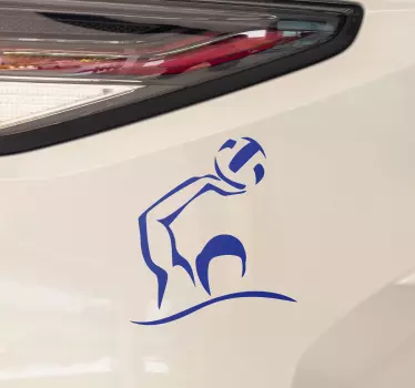 Adesivo auto di giocatore pallanuoto silhouette - TenStickers
