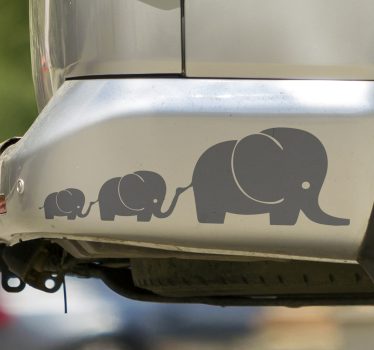 Adesivo auto Elefanti carini - TenStickers