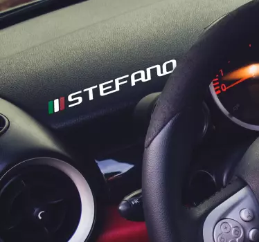 Adesivo auto nome italiano personalizzabile - TenStickers