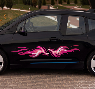 Adesivo per auto set di fiamme rosa tribali - TenStickers