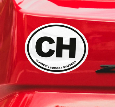 Adesivo per auto simbolo ch - TenStickers