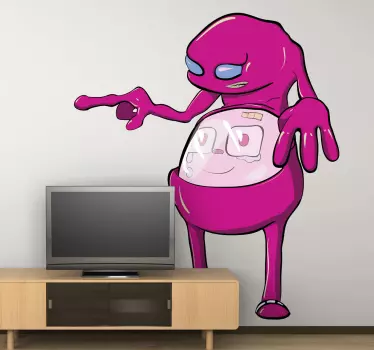 Adesivo bambini alieno rosa - TenStickers