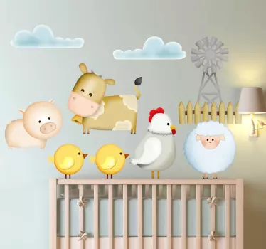 Adesivo bambini bella fattoria - TenStickers