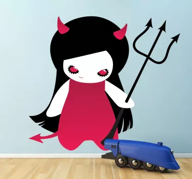 Adesivo bambini bimba diavoletta - TenStickers