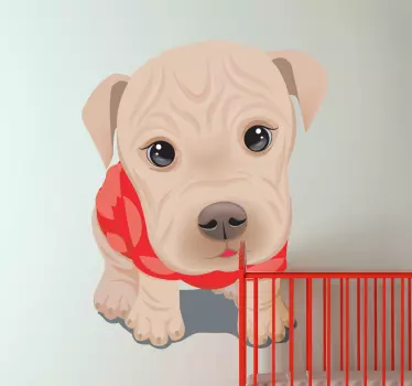 Adesivo bambini cucciolo di cane - TenStickers