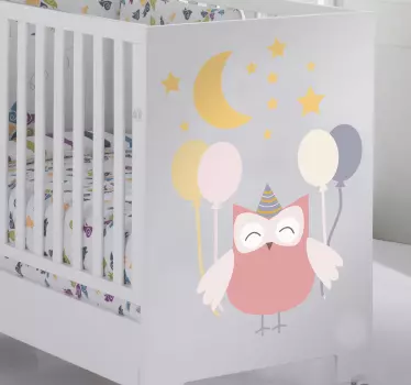 Adesivo bambini gufo festoso - TenStickers