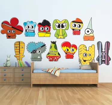 Adesivo bambini misto mostri - TenStickers