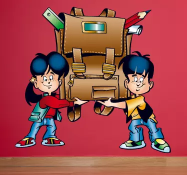 Adesivo bambini ricomincia la scuola - TenStickers