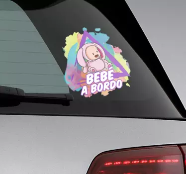 Adesivo Bebè a bordo stile splatter - TenStickers
