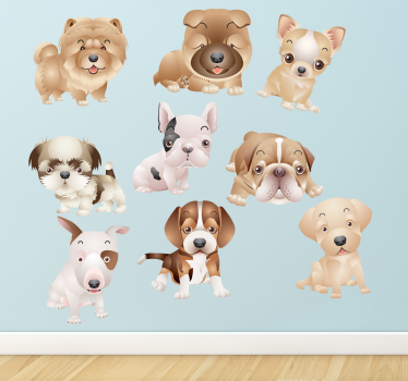 Adesivi con vari tipi di cani - TenStickers