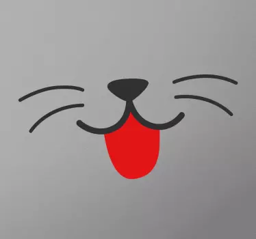 Adesivo bocca e naso di gatto - TenStickers