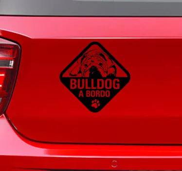 Adesivo Bulldog a bordo - TenStickers