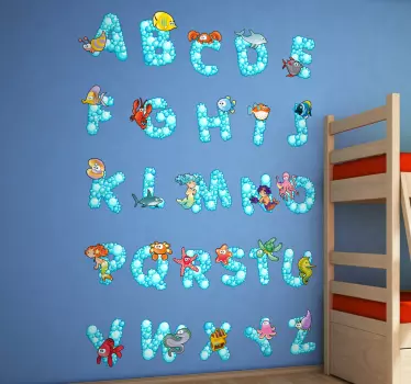 Adesivo cameretta alfabeto marino - TenStickers