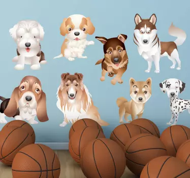 Adesivo cameretta collezione cuccioli 2 - TenStickers