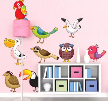 Adesivo cameretta collezione uccelli - TenStickers