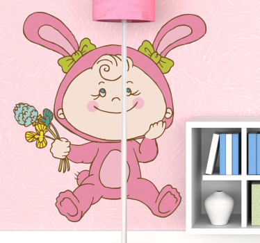 Adesivo cameretta costume da coniglio - TenStickers