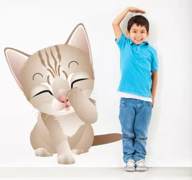 Adesivo cameretta gattino grazioso - TenStickers