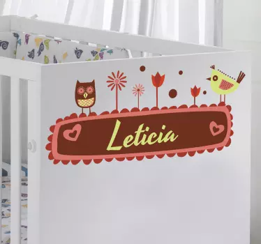 Adesivo cameretta nome personalizzato - TenStickers