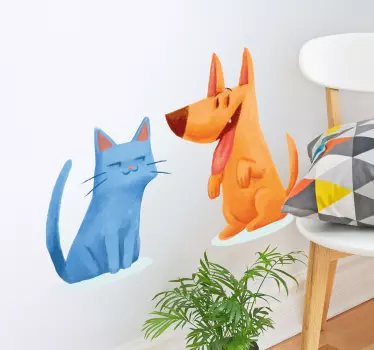 Adesivo cane e gatto - TenStickers